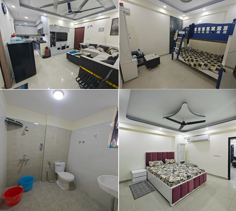 furnished apartment near Amrita Hospital Faridabad, Airbnb near Amrita Hospital, patient accommodation Faridabad, hospital guest house near Metro Hospital, Marengo QRG Hospital nearby stay, affordable apartment near Sarvodaya Hospital Faridabad, accommoda